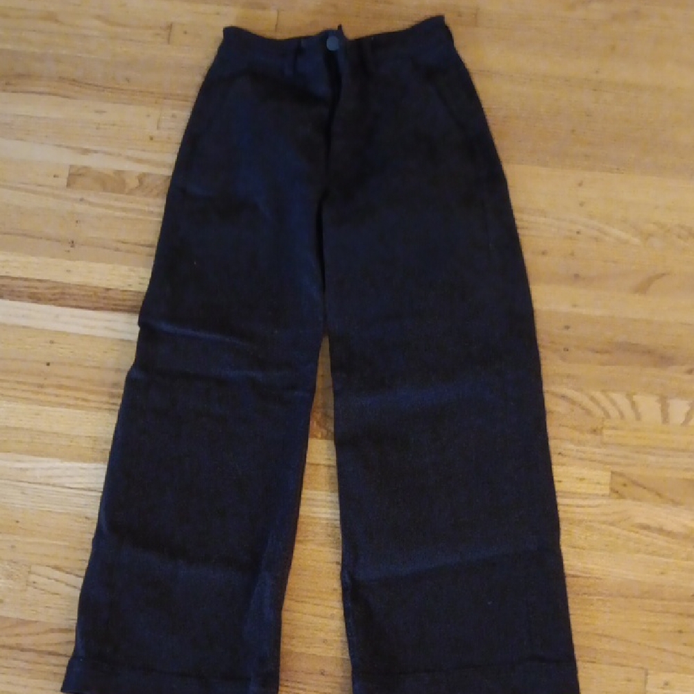 Everlane Cropped Wide Leg Regular Black Jeans